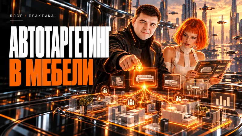Автотаргетинг в мебели: где он даёт клик вдвое дешевле ключей, а где съедает бюджет? Разбор 274 000 ₽ по пяти кабинетам